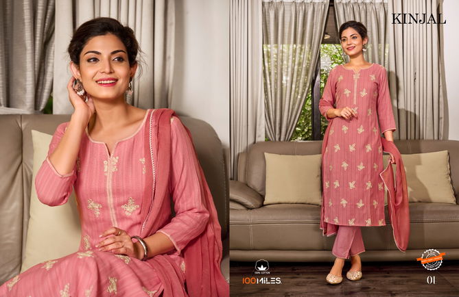 Kinjal By 100 Miles 01-04 Readymade Salwar Kameez Catalog